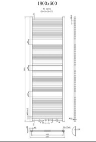 Best Design Zero badkamer radiator 180x60cm wit