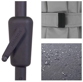 Madison Timor luxe stokparasol Ø400 cm - polyester grey