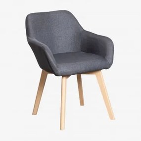 Set Van 2 Ervi Eetkamerstoelen Met Armleuningen Antracita - Sklum