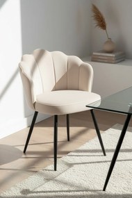 Blume Fluwelen Stoel Zwart Poten