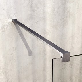 Brauer Void Carving profielloze douchecabine 100x140cm RVS geborsteld PVD