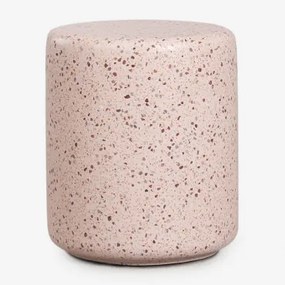 Pack Van 2 Ronde Nachtkastjes Ø35 Cm In Cement Elyndra Lichtroze Terrazzo - Sklum