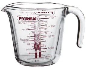 Maatbeker Pyrex, glas, 0,5 liter