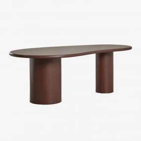 Eettafel Ovaal In Mdf (220x115 Cm) Billie Bruin – Koffie - Sklum