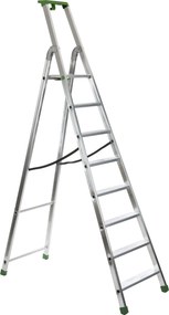 Escalo quadra aluminium - Industriële aluminium trapladder - 8 treden