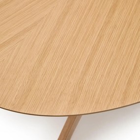 Kave Home Naanim Ovale Eettafel Eikenfineer 180 X 110 Cm - 180 X 110cm.
