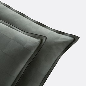 Kussensloop in gewassen satijnkatoen, Victor, dambord motief