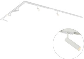 Modern railsysteem met 5 Spot / Opbouwspot / Plafondspots wit 1-fase - Iconic Ivy G9 Binnenverlichting Lamp