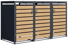 Omkasting voor 3 afvalbakken 120l of 240l Bremen CoverTech
