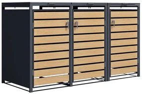 Omkasting voor 3 afvalbakken 120l of 240l Bremen CoverTech