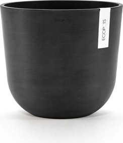 Ecopots bloempot Oslo 25 - Rond - Dark Grey - Diameter 25 x H21,8 cm