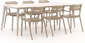 Diningset Forza  | 6 personen aluminium | Tuinset stapelbaar | 7-delig | Kees Smit Tuinmeubelen