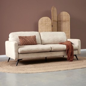 Moderne 3-zits Bank Beige Stof