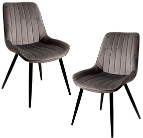Set van 2 Lene Fluwelen Stoelen