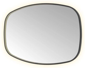 Hotbath &More Contour spiegel deens ovaal 80x120cm geborsteld zwart PVD