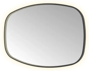 Hotbath &More Contour spiegel deens ovaal 80x120cm geborsteld zwart PVD