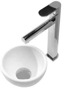 Wiesbaden Tessa waskom rond 20x11 cm solid surface mat wit 36.4043