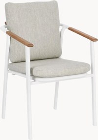 Stapelbare tuinstoelen Leonida met armleuning, 4-delig