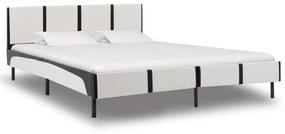 vidaXL Bedframe kunstleer wit en zwart 180x200 cm