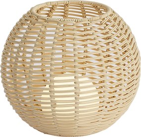Buiten tafellamp beige 30cm incl. LED oplaadbaar met USB-C IP44 - Oli