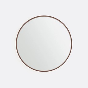 Ronde spiegel, fineer notenhoutØ80 cm, Alaria