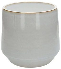 Bloempot, steengoed, wit,Ø 21 cm