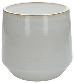 Bloempot, steengoed, wit,Ø 21 cm