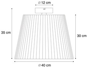 Buiten plafondlamp met zwart touw IP54 - JaylaJapandi E27 IP54 Buitenverlichting rond