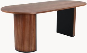 Ovale houten eettafel Bianca, 200 x 90 cm