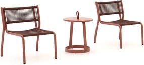 Bistro- en balkonset Manifesto  | 2 personen aluminium | Tuinset stapelbaar | 3-delig | Kees Smit Tuinmeubelen