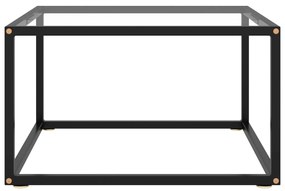 vidaXL Salontafel met gehard glas 60x60x35 cm zwart