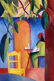 Kunstreproductie Turkish Cafe No.2 (Abstract Bistro Painting) - August Macke, (26.7 x 40 cm)