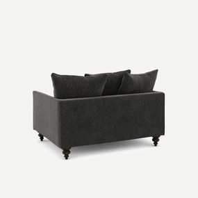 2-zits compacte bank in chenille fluweel, Lazare