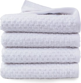 Handdoek Popcorn Collectie– 4 stuks – 50×100 – wit