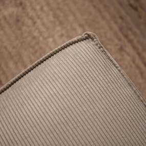 Beige Rib Bank Met Chaise Longue Links