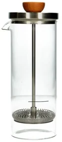 Melkopschuimer, glas en roetsvrijstaal, 300 ml