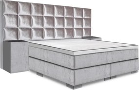 Big Mondriaan met opbergruimte 200x220 cm (glimmend zilver)