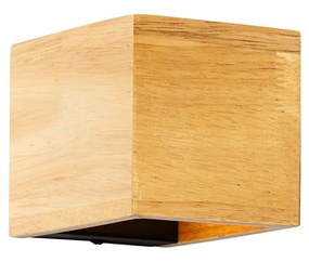 Landelijke wandlamp eiken hout - Transfer Landelijk G9 vierkant Binnenverlichting Lamp