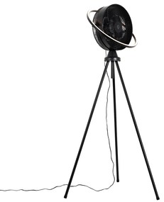 Vloerventilator tripod zwart incl. LED 3-staps dimbaar verstelbaar - Marleen Modern Binnenverlichting Lamp