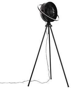 Vloerventilator tripod zwart incl. LED 3-staps dimbaar verstelbaar - Marleen