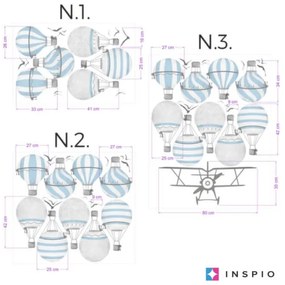 INSPIO Stickers Ballonnen in blauw