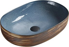 Mexen Agota opbouw wasbak 58 x 40 cm, blauw - 22025866