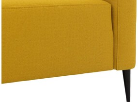 Goossens Zitmeubel Key West geel, stof, 3-zits, modern design met ligelement links