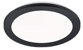 LED paneel rond zwart 26 cm incl. LED 3 staps dimbaar - Lope Design IP44 Binnenverlichting Lamp