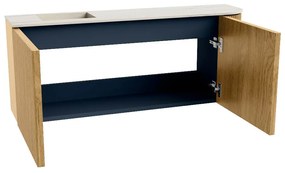 Mondiaz Joya DLux 100cm toiletmeubel ronding rechts oak met wastafel faye links zonder kraangat meli