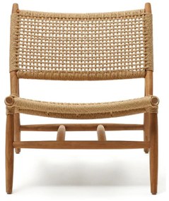 Kave Home Codolar Fauteuil Teak En Rotan