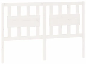 vidaXL Hoofdbord 145,5x4x100 cm massief grenenhout wit