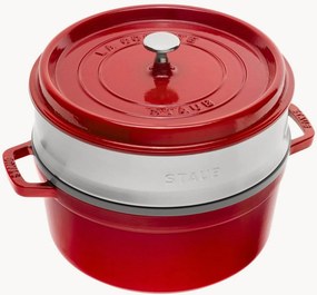 Gietijzeren braadpan La Cocotte met stoominzetstuk