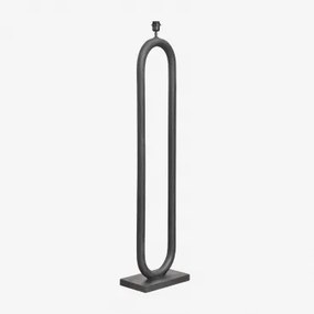Staande Lampvoet ↑140cm In Tiberia Mangohout Gewoon Zwart - Sklum