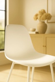 Stoel White Teok Kunstleer